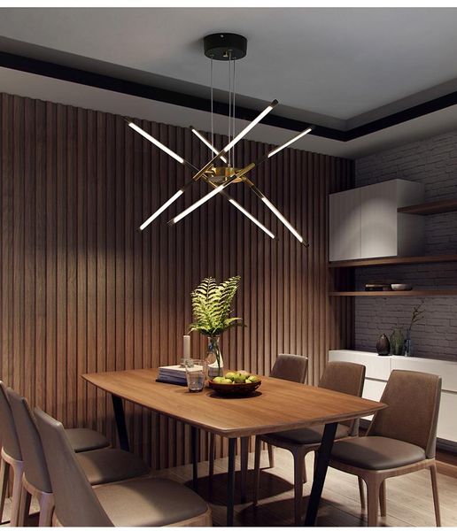 

modern golden loft villa hanging led lights lighting nordic chandelier lamps for home living room dining bedroom decoration pendant