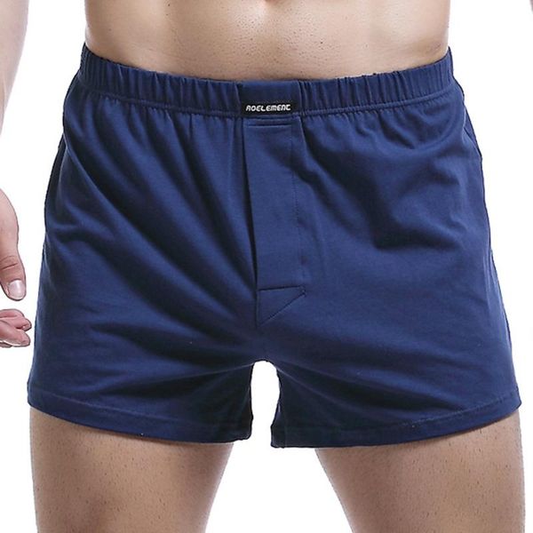 

underpants mens flat corner home male 2021 loose cotton boxer briefs 4 seasons pure color pants shorts ropa interior hombre, Black;white