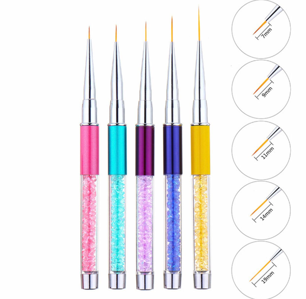 

nail brushes pen drawing water drill pipe super long painting brush tool, Yellow