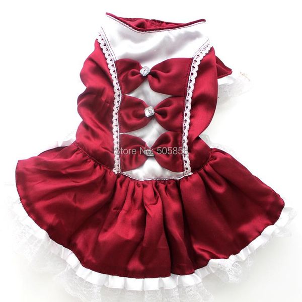 

dog apparel pet princess wedding dress maid outfit puppy skirt clothes 4 sizes