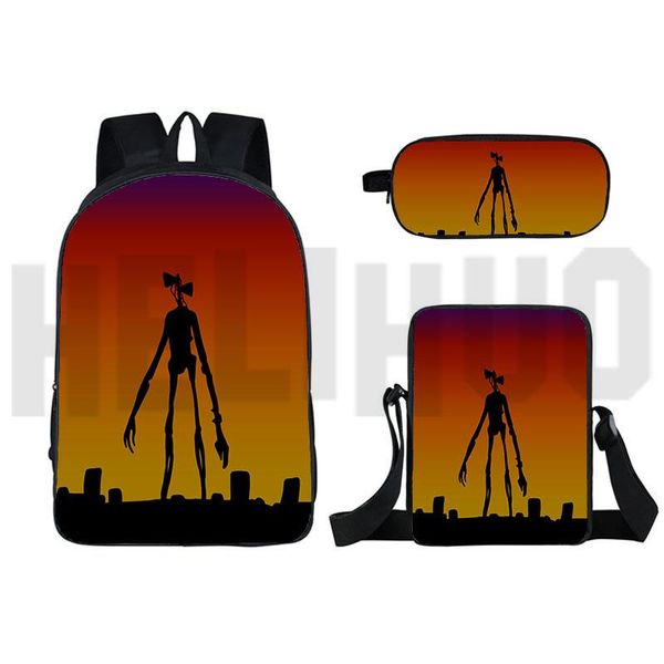 

backpack mochila 3d siren head men zipper rucksacks notebook shoulder bag schoolbag pencil case women travelbag