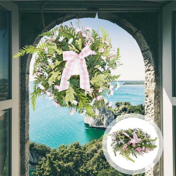 

1pc rural style wreath decor decorative hanging (assorted color) flowers & wreaths