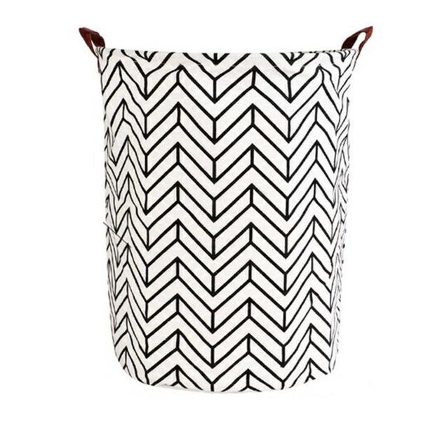 

laundry bags foldable basket canvas storage household leather handle dirty clothes
