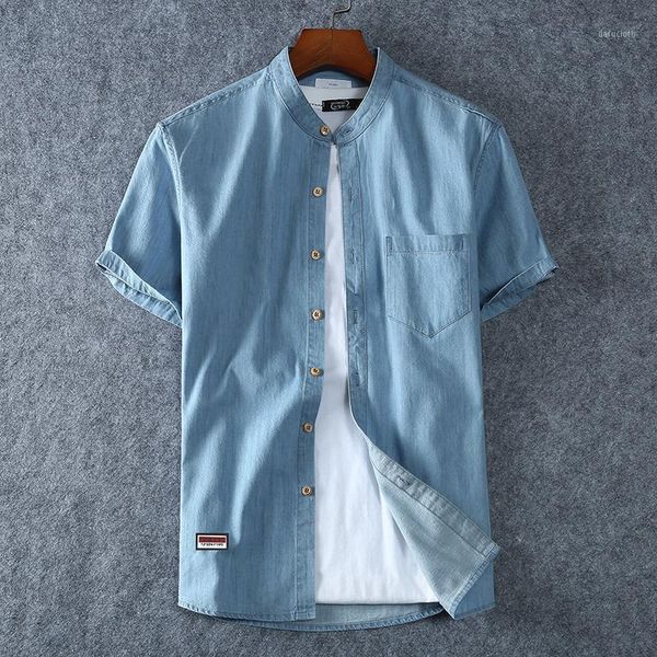 

men's casual shirts large size 8xl denim short sleeve fashion, White;black