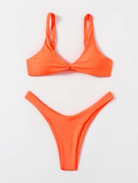 

twist front high cut bikini swimsuit c6qr#, White;black