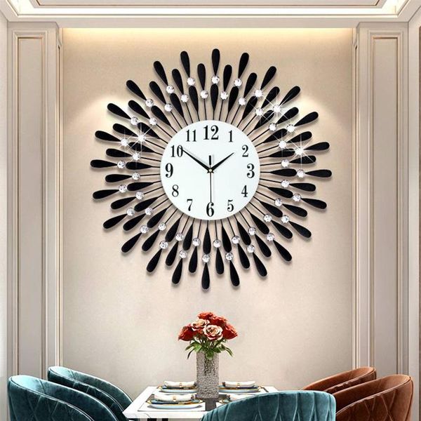 

crystal sun modern style silent wall clock 38x38cm, 2021 product living room office home decoration clocks