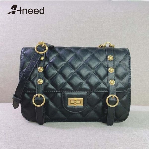 

evening bags alneed genuine leather messenger diamond lattice shoulder luxury designer handbags brand chains crossbody