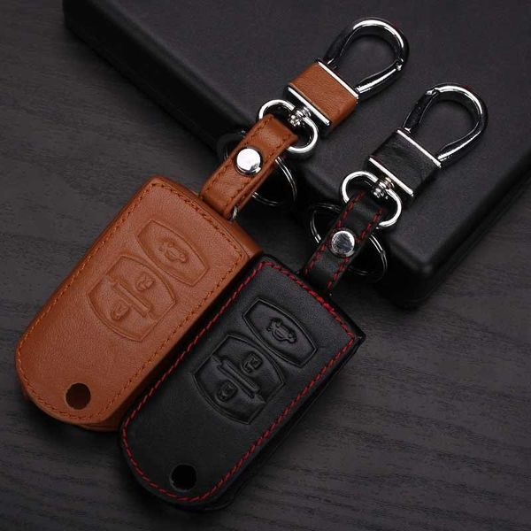 

keychains car leather key wallet for mazda 2 3 323 6 2014 626 axela cx5 cx7 cx9 demio familia miata bag keychain cover, Silver