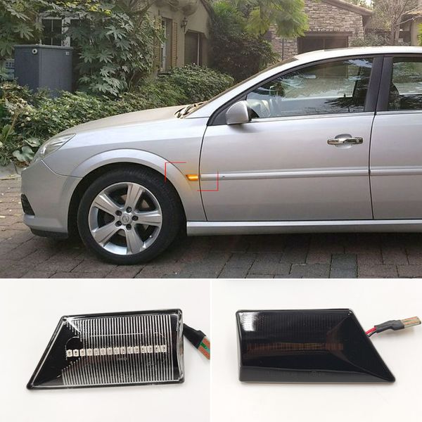 

1 pair for opel vectra c 01-08 for signum 03-08 12v flowing turn signal light dynamic led side marker side repeater light blinker