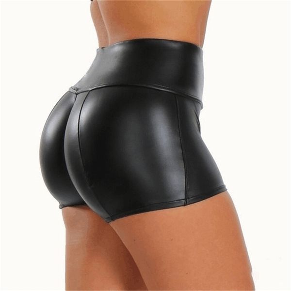 

black skinny shorts pu tight pants knickers leggings hip wrap slim women tights night club womens clothing fashion 220260, White;black