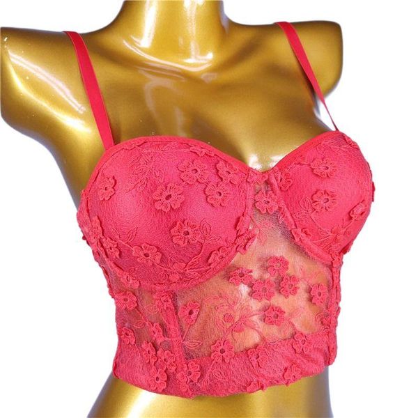 

bustiers & corsets t875 ins summer cross-border women's clothing solid color transparent white lace bustier blouse with strap, Black;white