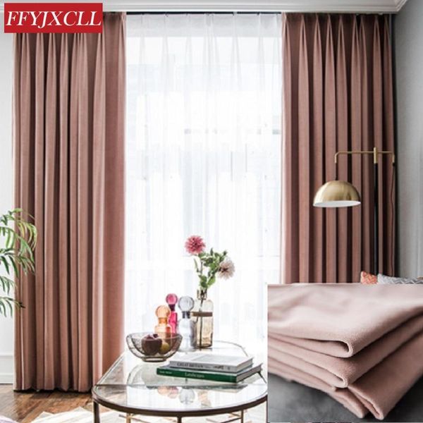 

curtain & drapes pure color thermal insulation velvet cloth curtains nordic minimalist bedroom living room shade decorative