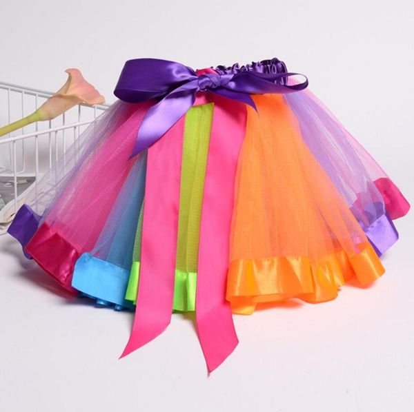 

skirts little girl rainbow seperated tutu for kids, Blue