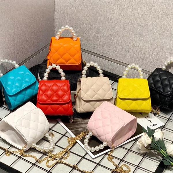 

evening bags fashion mini crossbody bag women pearl tote small solid color shoulder girl chain hand women's leather handbags