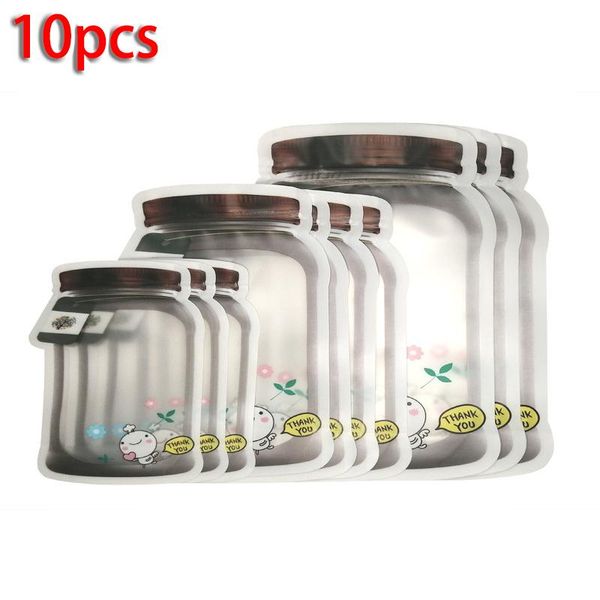 

hanging baskets holder food storage bags container mixed size space saving 10pcs set zipper