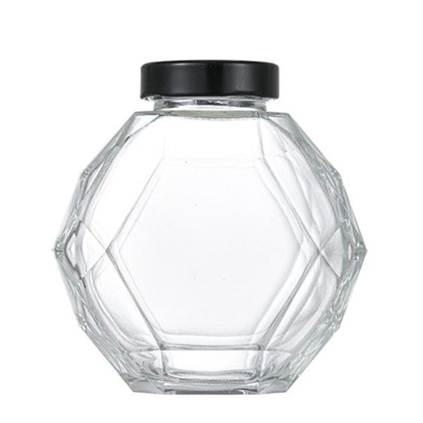 

hexagonal jam jars , transparent jar bottles for jams, honey, wedding y1qb storage