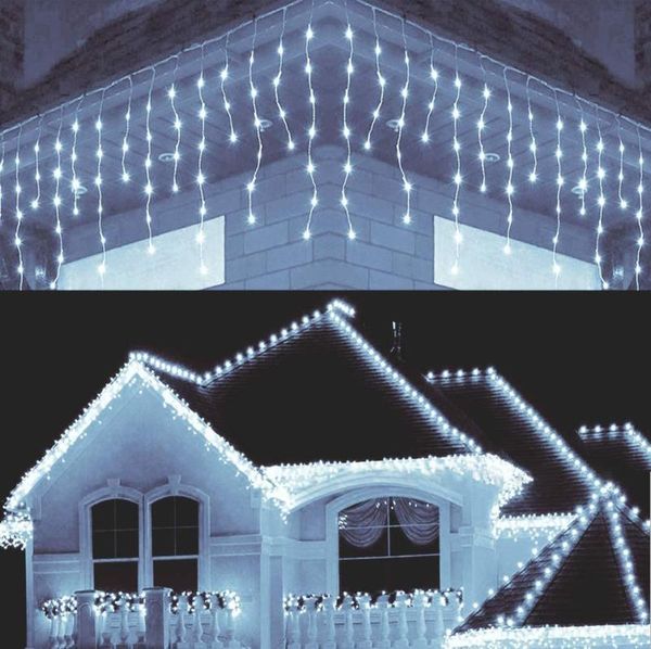 

christmas decorations light outdoor waterproof 5m drooping 0.4-0.6m curtain icicle string lights garden fairy home holiday decoration