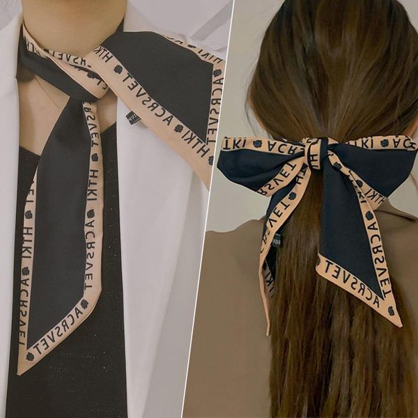 

hair accessories summer imitation silk korean women bands bows ribbons scarf
