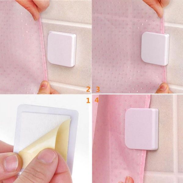 

2pcs/set shower curtain clips anti splash spill drop water high-quality guard shower curtain rings clip bathroom products