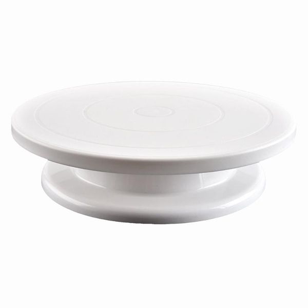 

baking & pastry tools 8 inch 306Â° rotating cake turntable for home kitchen pp hard diy tool with bottom anti-skid pad 2 scraper