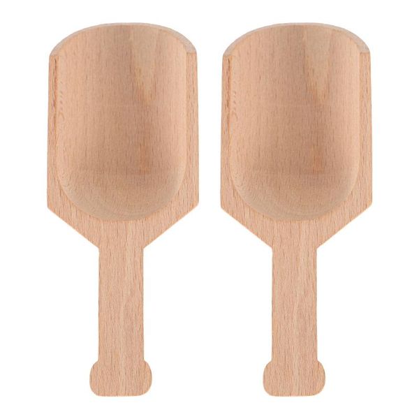 

spoons 2pcs wooden bath salt scoops durable teahouse teaspoons powder shovels