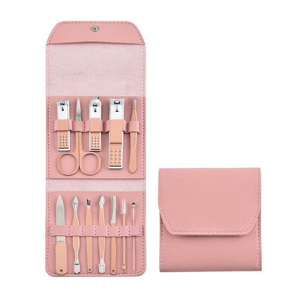 

nail art kits 16pcs clipper set rose gold color manicure beauty for women girls