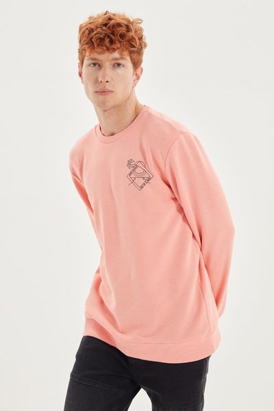 

men's hoodies & sweatshirts trendyol men 's regular fit printed sweatshirt tmnaw22sw0196, Black