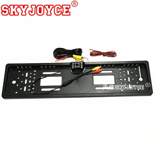 

car rear view cameras& parking sensors ccd auto backup camera for eu russia lada niva kalina 3d emblem european license plate frame rearview