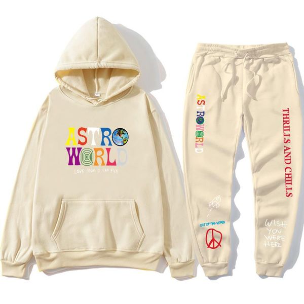 

men's hoodies & sweatshirts travis scoastroworld hope you are here fashion letters astroworld hoodie streetwear + pants pullover sweats, Black