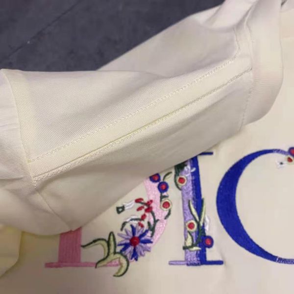 

cotton summer neck white round pullover casual cartoon short sleeve tapered letter embroidery plant short slee, Gray