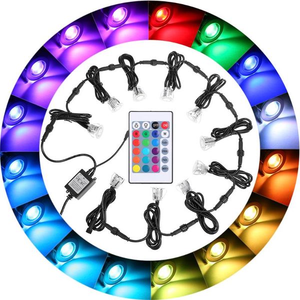 

stock 10pcs leds video lights remote control 16 rgbw colors 4 lighting modes adjustable ip67 waterproof pography flash heads