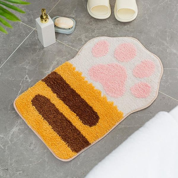 

carpets flocking entrance doormat cartoon cat dog bathroom non-slip floor mat for bedroom hallway kitchen area rug home decor