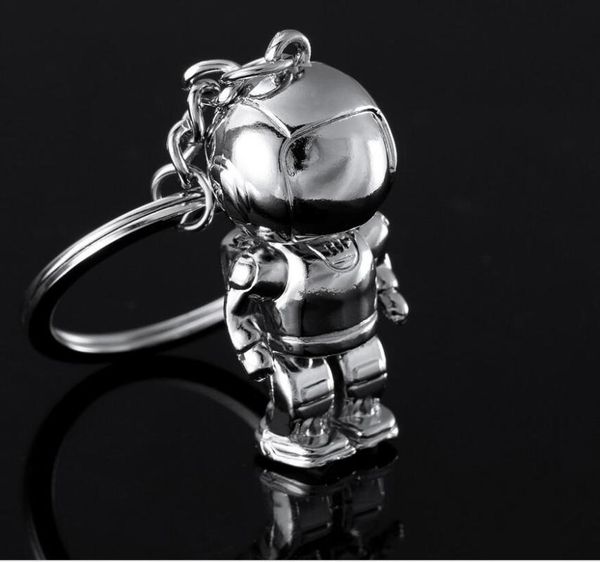 

keychains robot metal keychain car advertising waist hanging key ring chain pendant, Silver