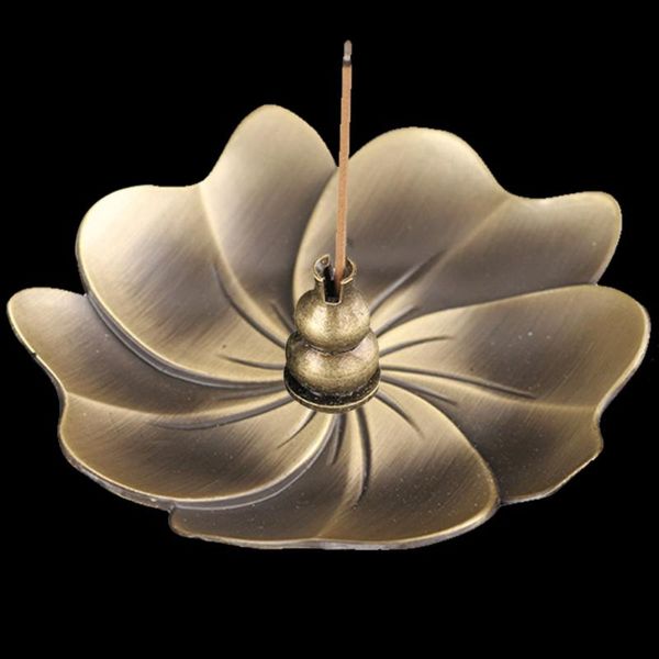 

fragrance lamps stick burner home living room stand catcher metal perfume plate alloy flower shape incense holder vintage