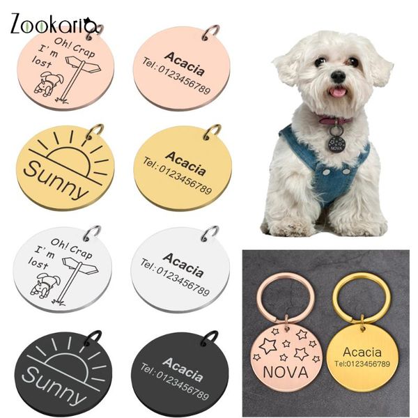 

dog tag,id card funny collar pet id tag personalized name phone address for cat puppy pendant keyring accessories