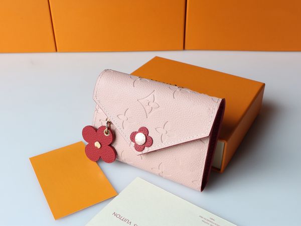 

man and woman purse leather change card designer luxury short hand fashion classic famous brand with box size 12-9-2cm m91988, Red;black