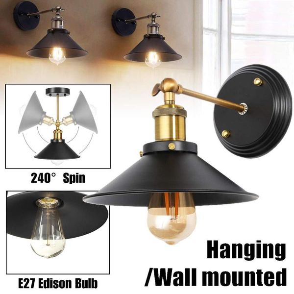 

vintage ceiling loft iron sconce light modern chandelier pendant kitchen bar fixture wall lamp lampshade corridor lights
