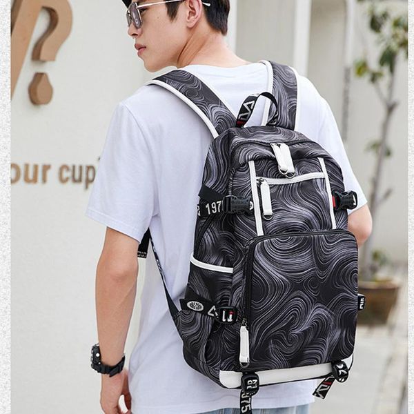 

backpack oxford cloth travel computer bag casual multi-pocket large capacity men's multi-function