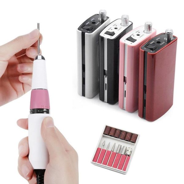 

nail drill & accessories portable machine eletric pedicure bits set 35000rpm grinder rechargeable polisher manicure art tools
