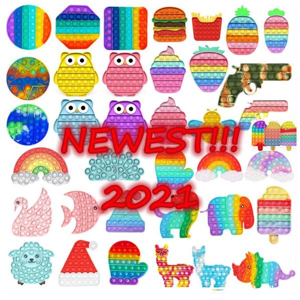 

fidget toys push it bubble antistress toys anti-stress soft sensory gifts reusable squeeze gifts stress reliever interactive board games