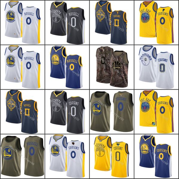 

golden state warriors men #0 demarcus cousins retro basketball jersey, Black