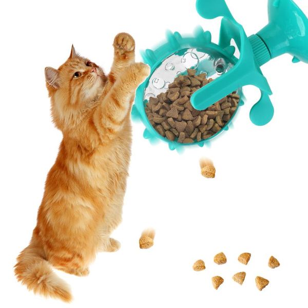 

cat toys rotatable wheel for kitten cats dogs teaser feeder interactive treat leaking toy pet products
