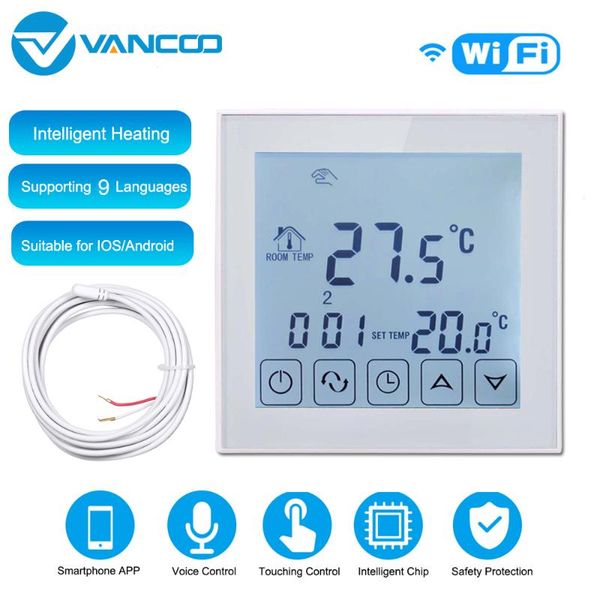 

smart home control vancoo thermostat 220v wifi temperature controller digital calefaccion electric underfloor heating thermoregulator