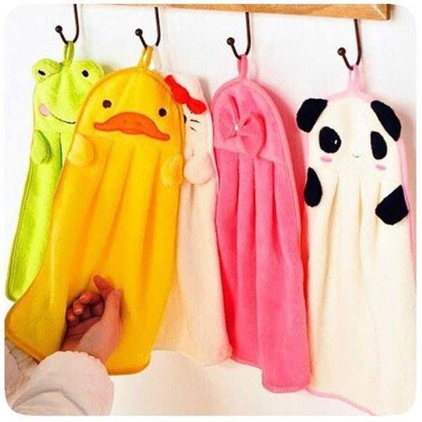 

towel 6pcs 6 color towels bathroom hanging wipe bath beach multifunction soft plush fabric kitchen hand towel25