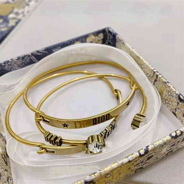 

70% off outlet online new letter three piece set bracelet for women, Black