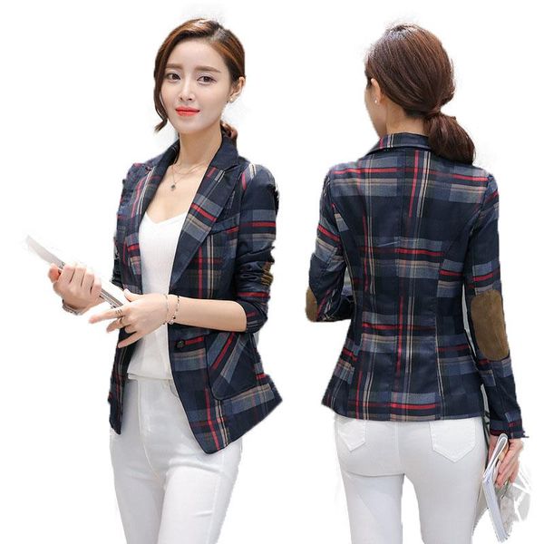 

women's suits & blazers high-quality plaid formal pant suit office lady uniform designs for women business long sleeve plus size work w, White;black