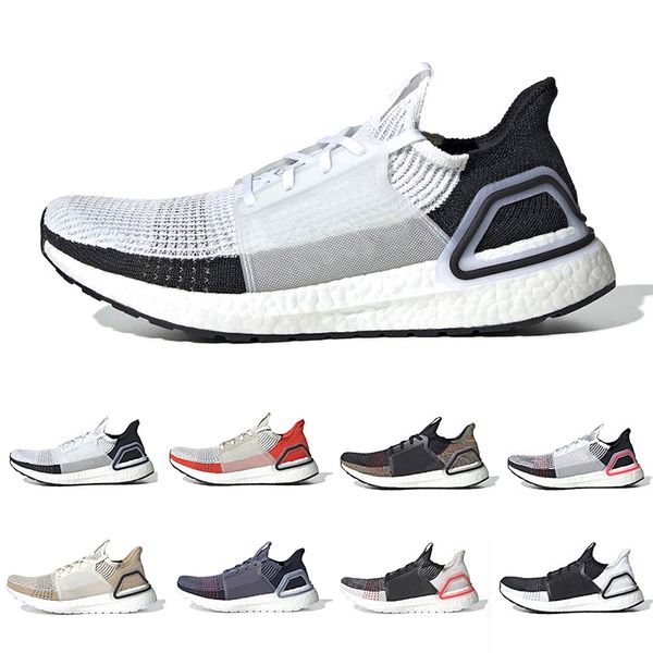 

2022 ultra boost 19 mens running shoes sneakers white and black triple white refract navy blue khaki grey pixel rainbow core men women train