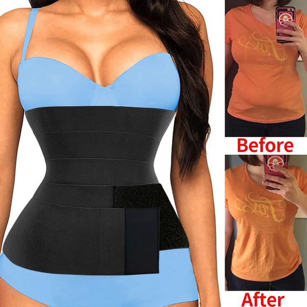 

women's shapers waist trainer corset trimmer body shaper belt for women slimming tummy wrap tighten the and abdomen faja shapewear, Black;white