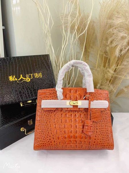 

bag summer new 2021 leather women's hand crocodile fashion high-end bag