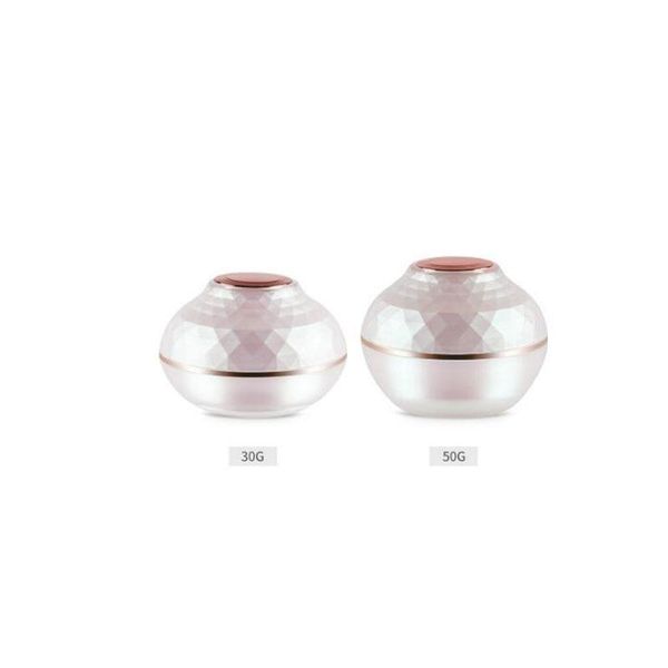 

storage bottles & jars 30 50g empty sunscreen box round acrylic cream jar high grade travel refillable cosmetic tool lotion container 12pcs/